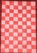 Checkered Red Modern Area Rugs