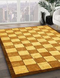 Abstract Sedona Brown Checkered Rug, abs335