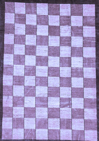 Checkered Blue Modern Rug, abs335blu