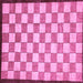 Square Machine Washable Checkered Purple Modern Area Rugs, wshabs335pur