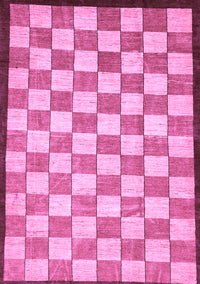 Checkered Purple Modern Rug, abs335pur