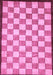Machine Washable Checkered Purple Modern Area Rugs, wshabs335pur