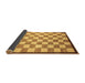 Sideview of Checkered Brown Modern Rug, abs335brn