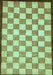 Checkered Light Blue Modern Rug, abs335lblu