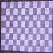 Square Checkered Blue Modern Rug, abs335blu