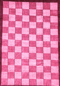 Checkered Pink Modern Rug, abs335pnk