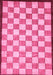 Checkered Pink Modern Rug, abs335pnk