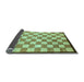 Sideview of Checkered Light Blue Modern Rug, abs335lblu