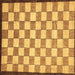 Square Checkered Brown Modern Rug, abs335brn