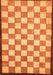 Checkered Orange Modern Rug, abs335org