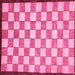 Square Checkered Pink Modern Rug, abs335pnk