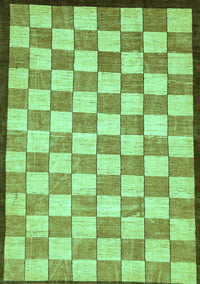 Checkered Turquoise Modern Rug, abs335turq