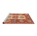 Sideview of Machine Washable Abstract Red Rug, wshabs3360