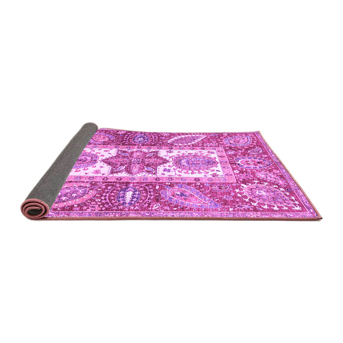 Sideview of Abstract Purple Modern Rug, abs3360pur