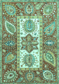 Abstract Turquoise Modern Rug, abs3360turq