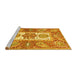 Sideview of Machine Washable Abstract Yellow Modern Rug, wshabs3360yw