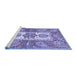 Sideview of Machine Washable Abstract Blue Modern Rug, wshabs3360blu