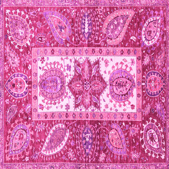 Square Abstract Pink Modern Rug, abs3360pnk