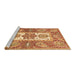 Sideview of Machine Washable Abstract Brown Modern Rug, wshabs3360brn