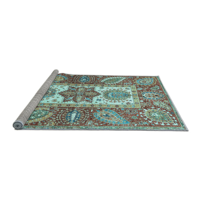 Sideview of Machine Washable Abstract Light Blue Modern Rug, wshabs3360lblu