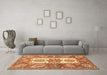 Machine Washable Abstract Brown Modern Rug in a Living Room,, wshabs3360brn