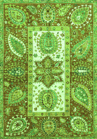 Abstract Green Modern Rug, abs3360grn