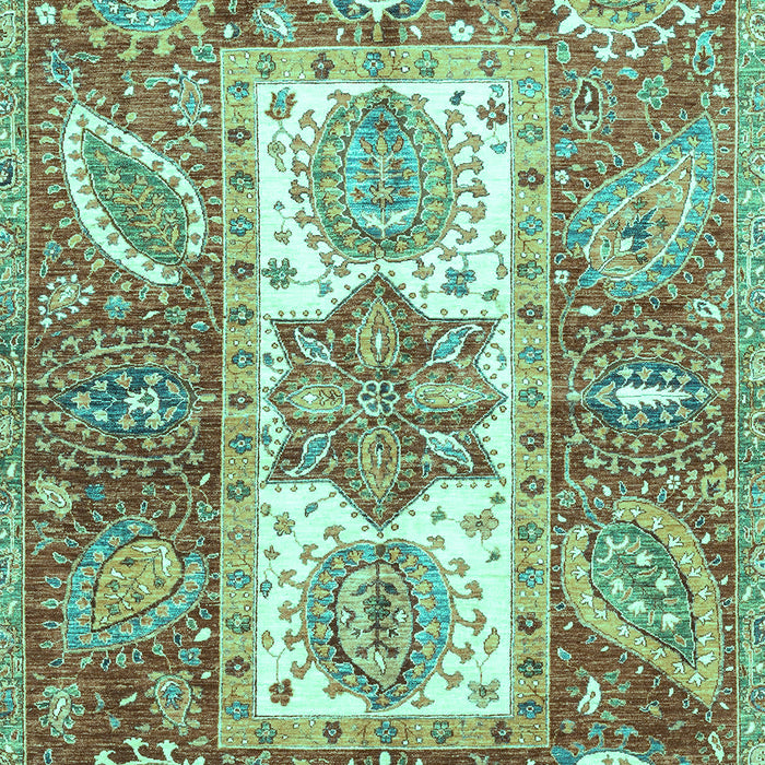 Machine Washable Abstract Turquoise Modern Area Rugs, wshabs3360turq
