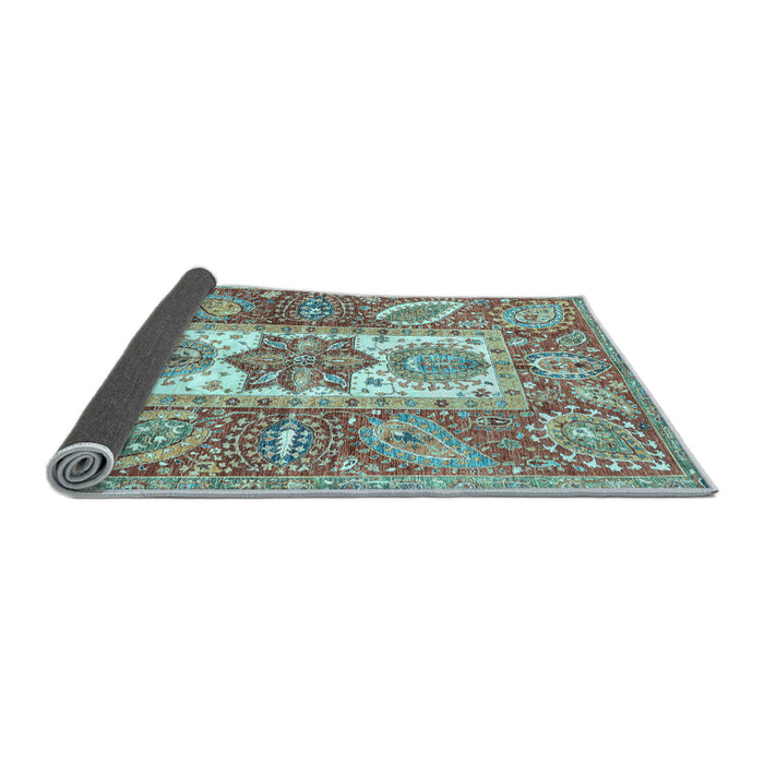 Sideview of Abstract Light Blue Modern Rug, abs3360lblu