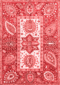 Abstract Red Modern Rug, abs3360red