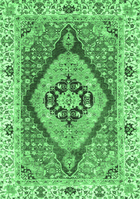 Abstract Emerald Green Modern Rug, abs3361emgrn