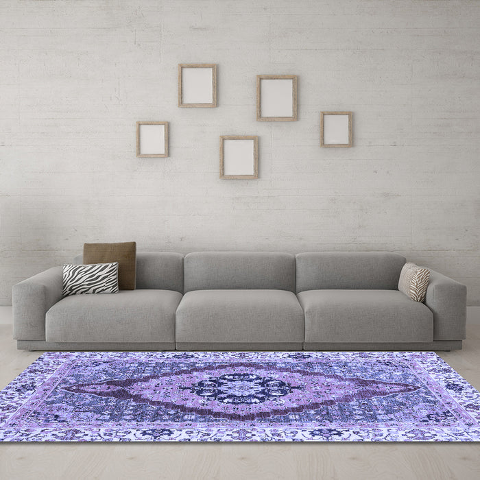 Machine Washable Abstract Blue Modern Rug in a Living Room, wshabs3361blu