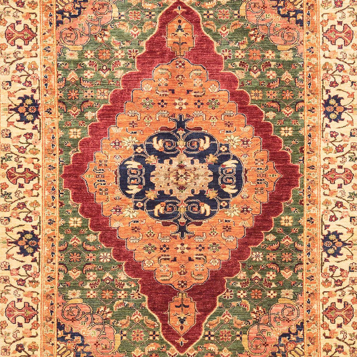 Machine Washable Abstract Yellow Orange Rug, wshabs3361