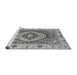 Sideview of Machine Washable Abstract Gray Modern Rug, wshabs3361gry