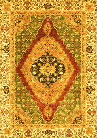 Abstract Yellow Modern Rug, abs3361yw