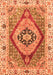 Machine Washable Abstract Orange Modern Area Rugs, wshabs3361org