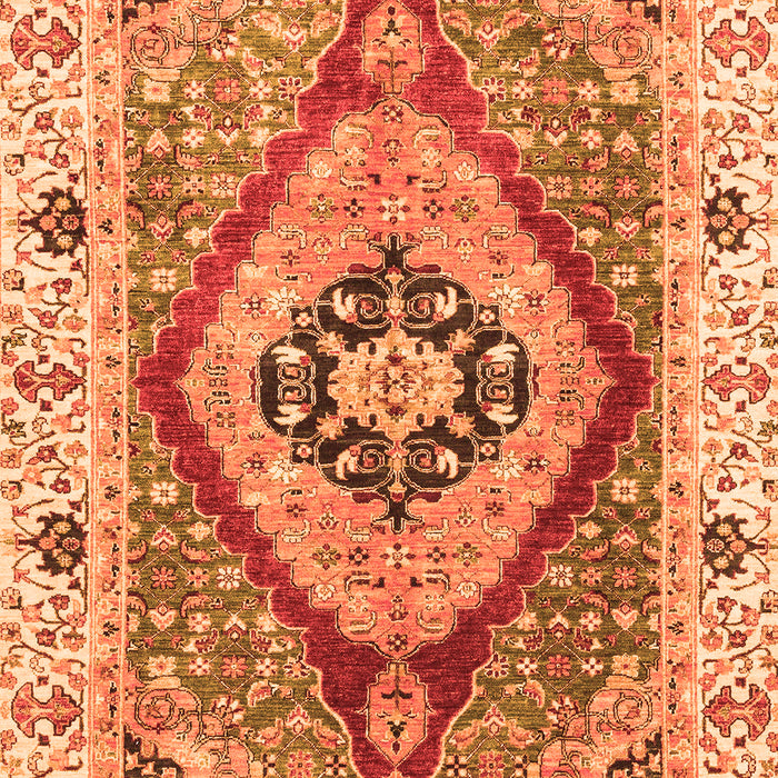 Machine Washable Abstract Orange Modern Area Rugs, wshabs3361org