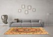 Machine Washable Abstract Brown Modern Rug in a Living Room,, wshabs3361brn