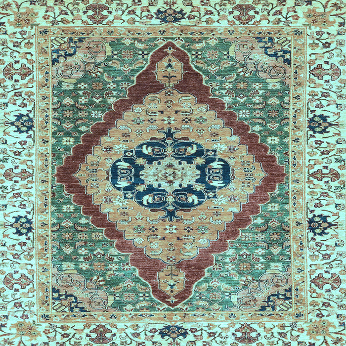 Square Machine Washable Abstract Light Blue Modern Rug, wshabs3361lblu