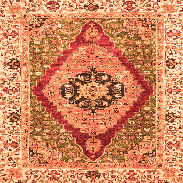 Square Abstract Orange Modern Rug, abs3361org