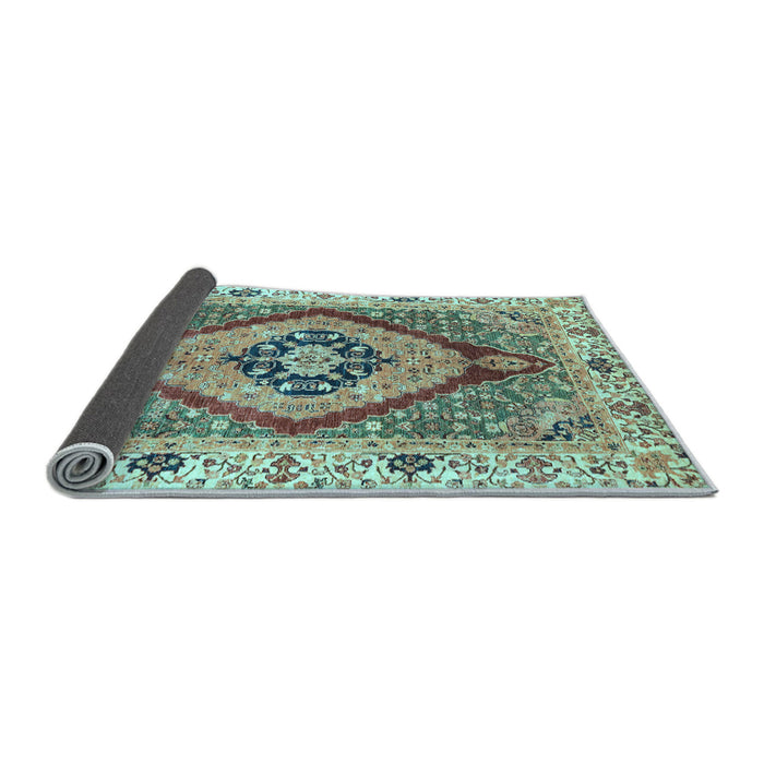Sideview of Abstract Light Blue Modern Rug, abs3361lblu