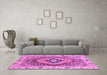 Machine Washable Abstract Purple Modern Area Rugs in a Living Room, wshabs3361pur