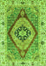 Machine Washable Abstract Green Modern Area Rugs, wshabs3361grn