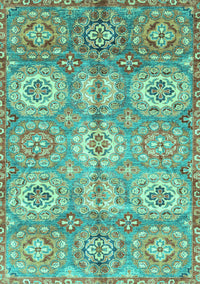 Abstract Turquoise Modern Rug, abs3362turq