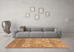 Machine Washable Abstract Brown Modern Rug in a Living Room,, wshabs3362brn