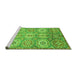 Sideview of Machine Washable Abstract Green Modern Area Rugs, wshabs3362grn