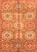 Machine Washable Abstract Orange Modern Area Rugs, wshabs3362org