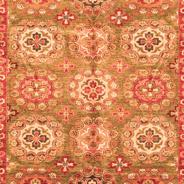 Machine Washable Abstract Orange Modern Area Rugs, wshabs3362org