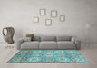 Machine Washable Abstract Light Blue Modern Rug in a Living Room, wshabs3362lblu