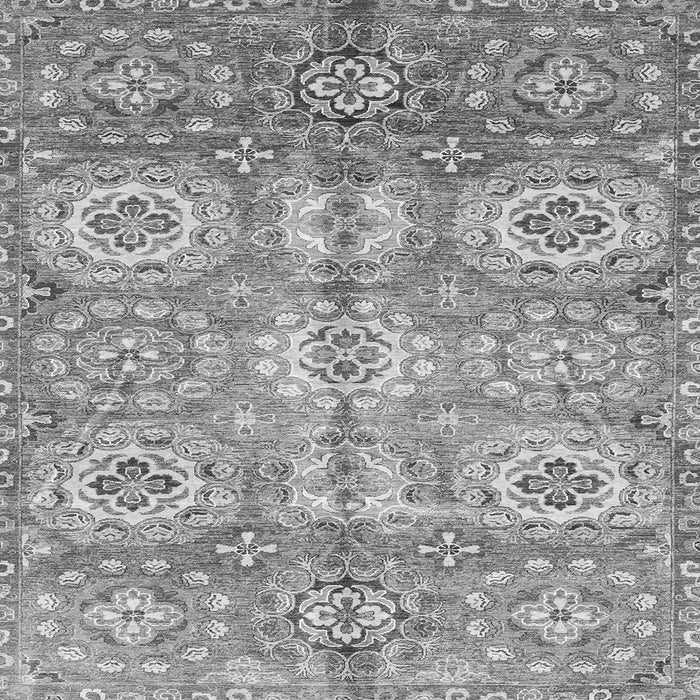 Square Machine Washable Abstract Gray Modern Rug, wshabs3362gry