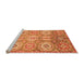 Sideview of Machine Washable Abstract Orange Modern Area Rugs, wshabs3362org